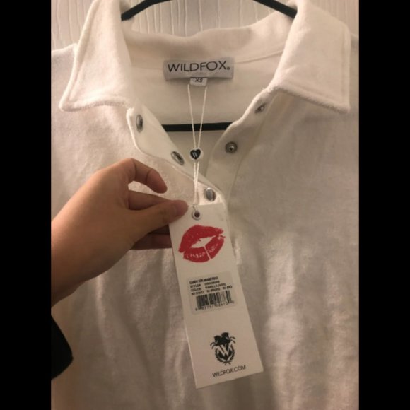 NWT Wildfox Candy Stripe Miami Polo Top Pullover Sz XS - Picture 3 of 5